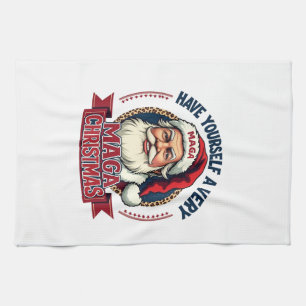 Laat jezelf een zeer Maga Kerstmis Trump Winnen Theedoek