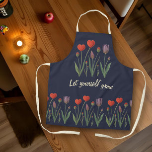 Laat Jezelf Groeien Bloemhart Tulpen Kunst Schort