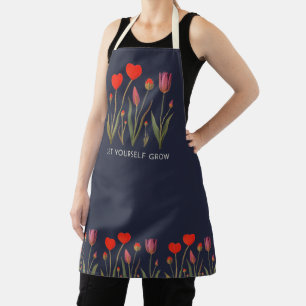 Laat Jezelf Groeien Bloemhart Tulpen Kunst Schort