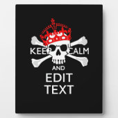 Laat Jouw tekst kalm beenderen schedel houden Fotoplaat (Voorkant)