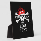 Laat Jouw tekst kalm beenderen schedel houden Fotoplaat (Zijkant)