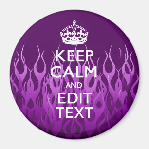 Laat Jouw tekst kalm houden op Paarse racegevechte Magneet