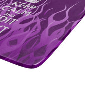 Laat Jouw tekst kalm houden op Paarse racegevechte Snijplank (Hoek)