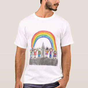Laat kinderen de toekomst tekenen – geen wereld oo t-shirt