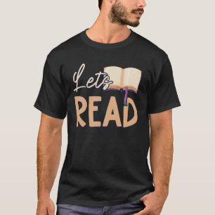 Laat leraar lezen boeken en boekenwurm libra t-shirt