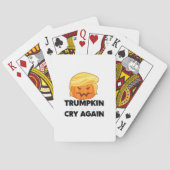 Laat liberalen weer huilen Trumpkin Halloween Pokerkaarten (Achterkant)