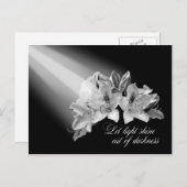 Laat licht uit de duisternis schijnen briefkaart (Voorkant / Achterkant)