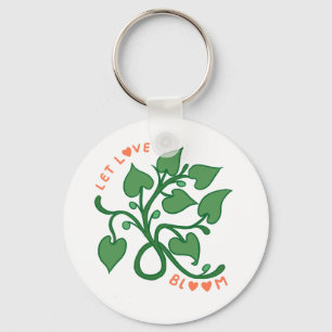 Laat liefde bloeien sleutelhanger