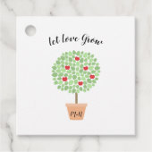Laat Liefde groeien Apple Tree dank u Bedankjes Labels (Voorkant)