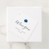 Laat Liefde groeien Blue Peony bruiloft dank u Bedankjes Labels (In situ)