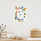 Laat liefde groeien bord poster (Keuken)