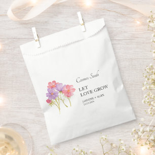 Laat liefde groeien Cosmos zaad bruiloft Bedankzakje
