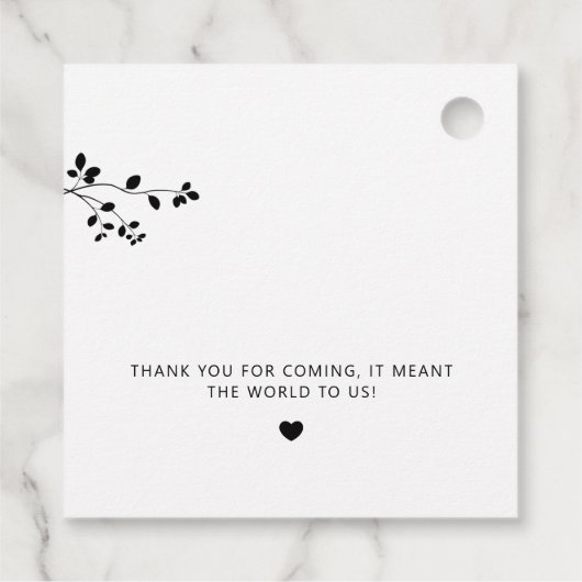 Laat liefde groeien, elegant modern rustiek bedankjes labels (Achterkant)