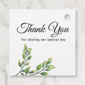 Laat liefde groeien groen bruiloft dank u bedankjes labels (Achterkant)