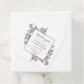 Laat liefde groeien Hand getrokken bloemen bruilof Bedankjes Labels (In situ)