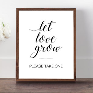 Laat Liefde Groeien Huwelijk Plant Botanische Favo Poster