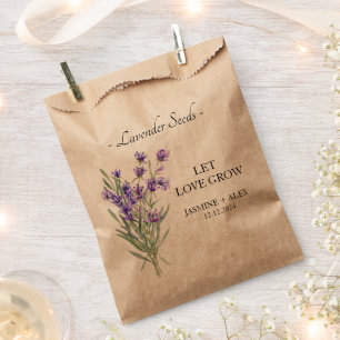 Laat liefde groeien lavendel zaad bruiloft pakket bedankzakje
