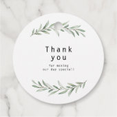 "Laat liefde groeien" moderne kalligrafie rustiek  Bedankjes Labels (Achterkant)