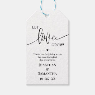 Laat liefde groeien plant cadeau minimalistische h cadeaulabel