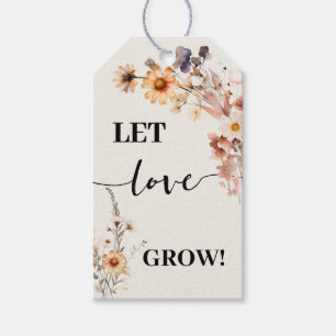 Laat Liefde Groeien Plant Gift Herfst Wildflowers Cadeaulabel