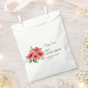 Laat liefde groeien Poppy Seed bruiloft Bedankzakje