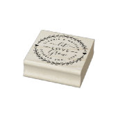 Laat liefde groeien rond krans Elegante trouwdatum Rubberstempel (Stempel)
