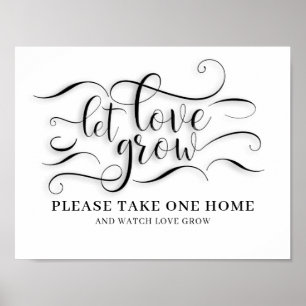 Laat Liefde Groeien Trouwbord Poster