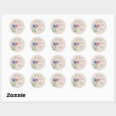 Laat liefde groeien Wildflower Charm Vrijgezellenf Ronde Sticker (Vel)
