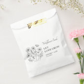 Laat liefde groeien Wildflower zaad bruiloft Bedankzakje (Gezegeld)