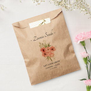 Laat liefde groeien Zinnia zaden bruiloft gunst ta Bedankzakje
