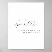 Laat Liefde Sparkle Bruiloft Sparkler Verstuur tek Poster (Voorkant)