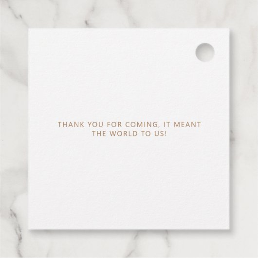 Laat Liefde Sparkle, Modern Goud en Wit Bedankjes Labels (Achterkant)