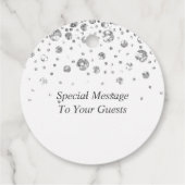Laat liefde sprankelen wit en zilver Confetti brui Bedankjes Labels (Achterkant)