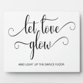 Laat liefde stralen huwelijksbord Tafelblad Plaque Fotoplaat (Voorkant)