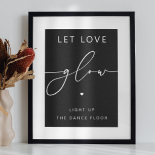 Laat Liefde Stralen Sterretje of Stok Zwarte Tro Poster