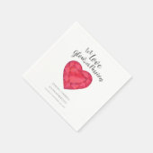 Laat liefdesgloed met passie-ruby bruiloft servet (Hoek)