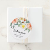 Laat liefdesgroei Waterverf Floral Wedding Bedankjes Labels (In situ)