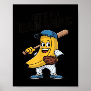 Laat los bananen, grappig banaan cadeau poster