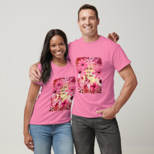 Laat los en laat God Bloemen Roze Rood T-shirt