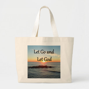 LAAT LOS EN LAAT ZONSOPGANG ONTWERP WEG GROTE TOTE BAG
