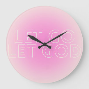 Laat Los Laat God Ronde Wandklok Grote Klok