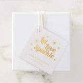 Laat Love Sparkle Gold Foil afgeven Bedankjes Labels (Met doos)