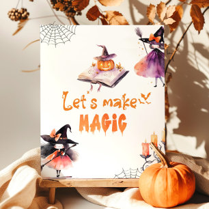 Laat magische heksen Halloween feest te maken Poster