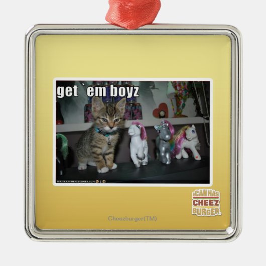 Laat me boyz metalen ornament (Voorkant)