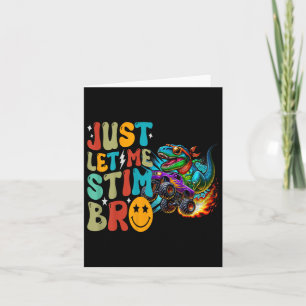 Laat me broeder dinosaurus monstertruck autisme pr kaart