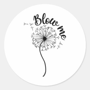 Laat me Dandelion-ventilator een Wish.pn maken Ronde Sticker