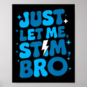 Laat me de autisme bewustzijnsmaand van april stim poster