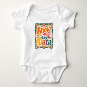 Laat me de data zien Retro typografie kunst Groov Romper