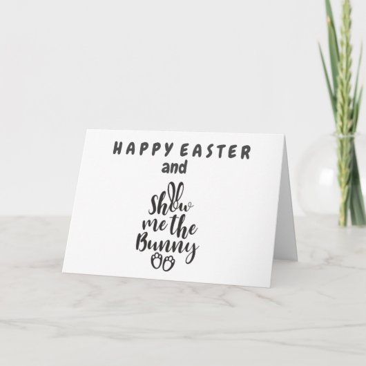 LAAT ME DE KONIJN ZIEN/KONIJNENHOP **GELUKKIGE PAS KAART (Voorkant)