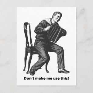 Laat me dit niet gebruiken! (Accordion) Briefkaart